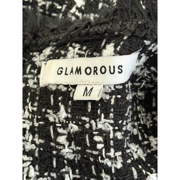 Glamorous Tweed Textured Top Quiet Luxury Old Money Preppy Clueless Women's Med - Picture 5 of 7